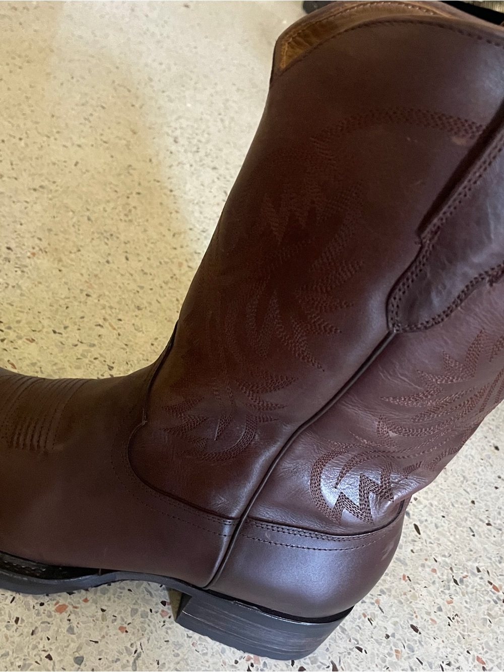 freebird Brown Leather Western Embroidered Men's Boots